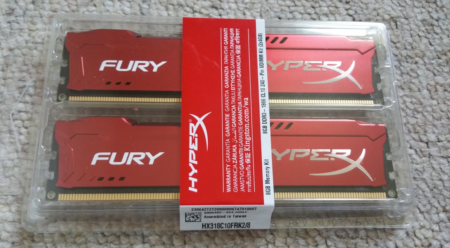 HyperX FURY 8GB DDR3 1866MHz DIMM Module | Glob3trotters
