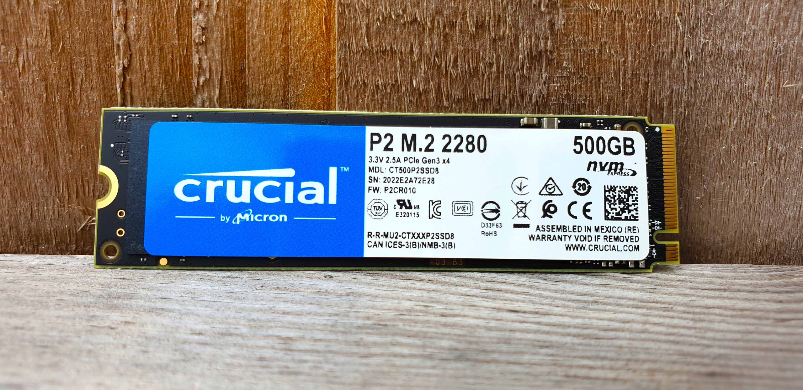 500GB Crucial P2 NVME M.2 SSD with cloning kit